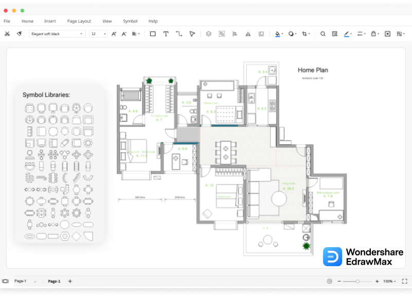 How To Draw A House Plan Easier With Edrawmax Ubuntu Manual 